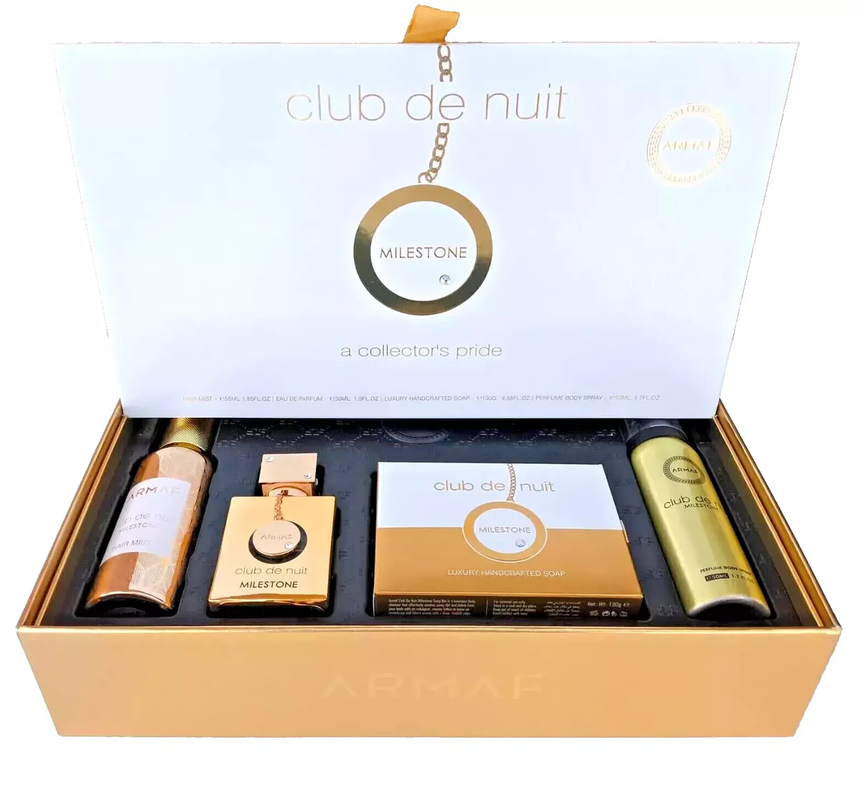 【2点セット】アルマフ クラブ ド ニュイ シラージュ、マイルストーン CLUB DE NUIT MILESTONE 4PC GIFT SET