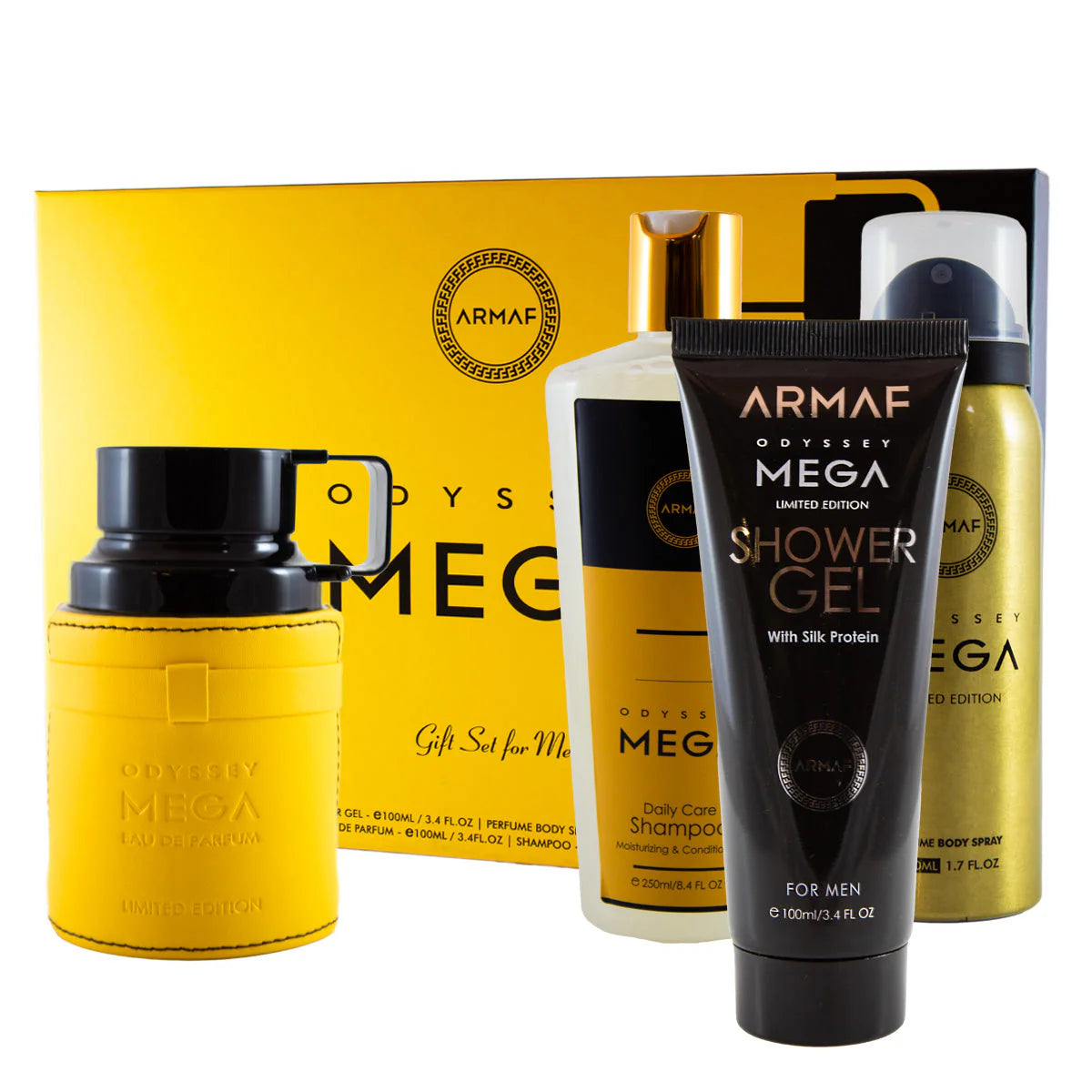 Shop Odyssey Mega 3.4, 4 PC Gift Set | Bold Fragrance for Men By Armaf Shop Odyssey Mega 3.4, 4 PC Gift Set | Bold Fragrance for Men By Armaf